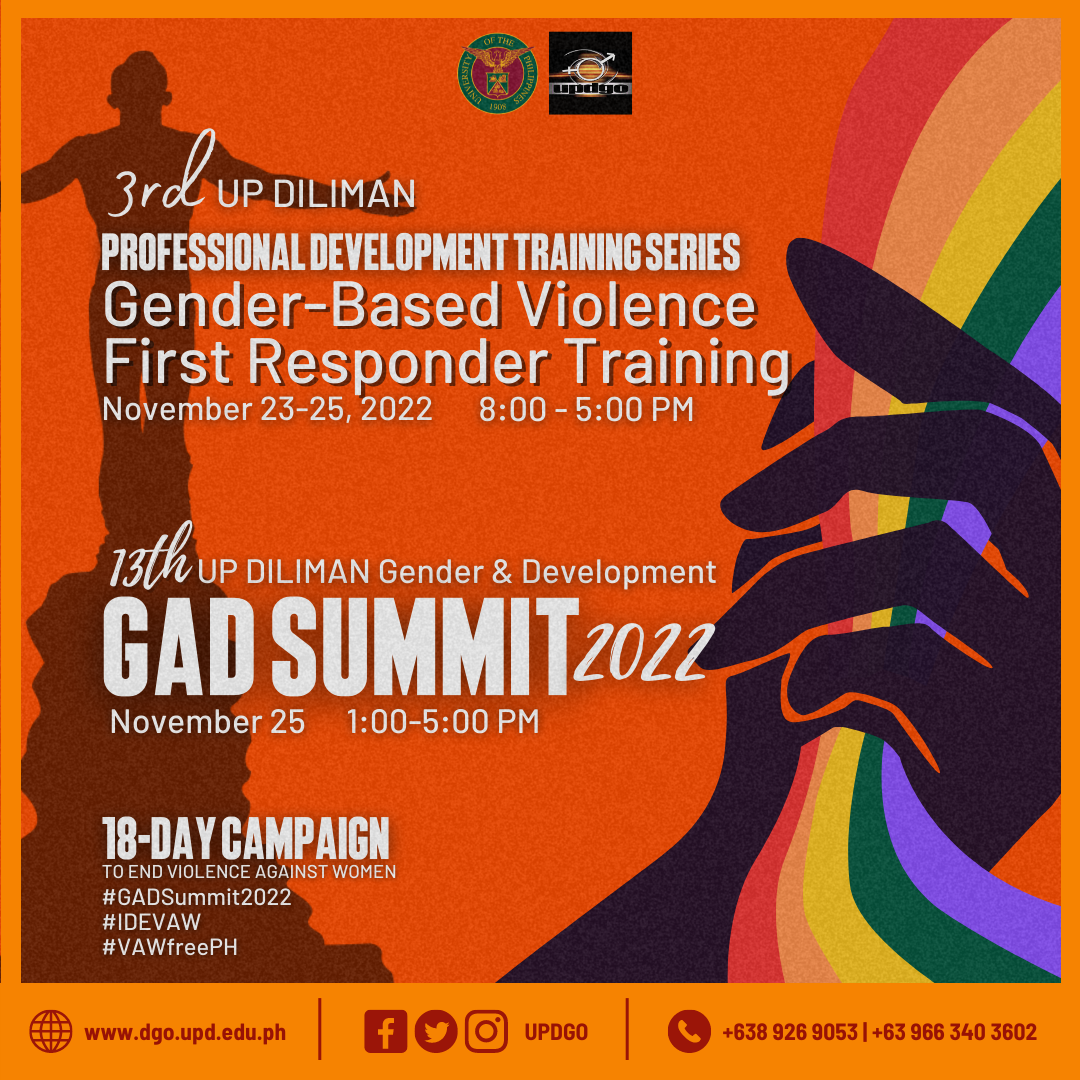 Invitation to the 3rd UPD PDTS & 13th GAD Summit 2022